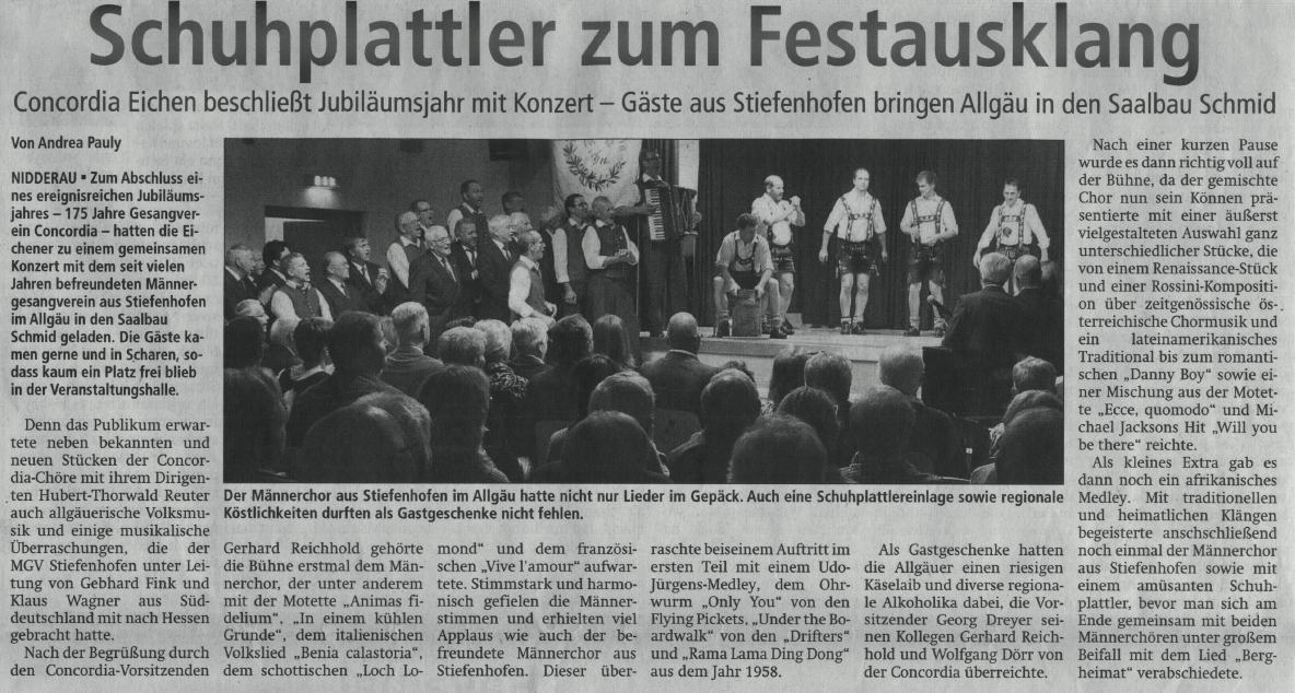 Schuhplattler zum Festausklang