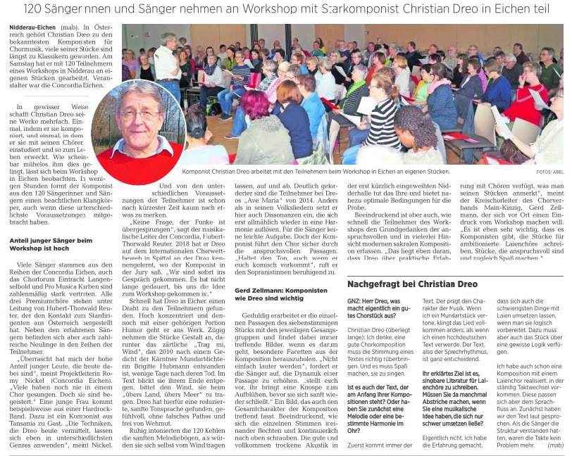 Übungsstunde mit dem Meister